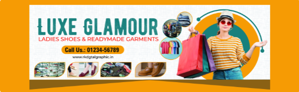 thumbnail Luxe Glamour 16x5: Download the Best Flex Banner PSD Template